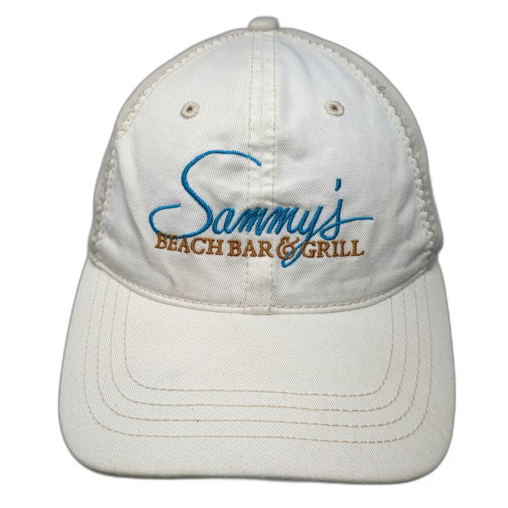 H3 Sportgear Baseball Cap White OSFM Sammy's Beach Bar & Grill Maui Hawaii Hat